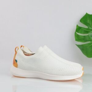 Vessi Mens Everyday Move‎ Slip-On Sneaker Size 10 Waterproof White Orange Shoes